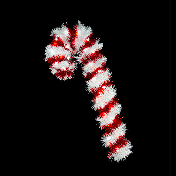 Load image into Gallery viewer, 4 foot Candy Cane Swirl Pole Mounted Decoration DazzLED
