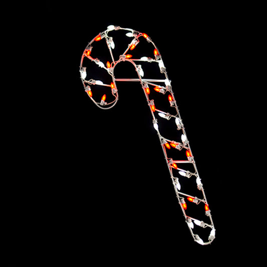 4' Candy Cane Swirl Silhouette