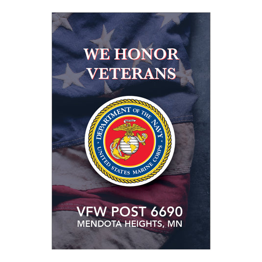 D501 We Honor Veterans Hometown Hero Garden Flag