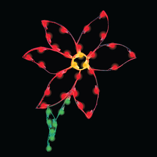 4' Poinsettia Silhouette