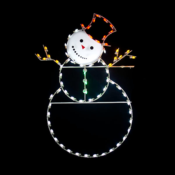 6' Snowman Silhouette Pole Mounted Decoration