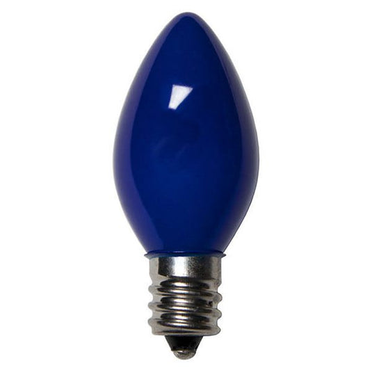 Ceramic Blue C7 Incandescent Christmas Light Bulbs