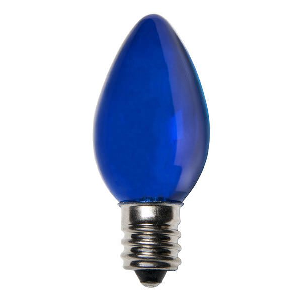 Transparent Blue C7 LED Christmas Light Bulbs