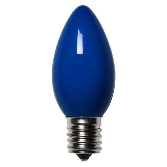 Ceramic Blue C9 Incandescent Christmas Light Bulbs