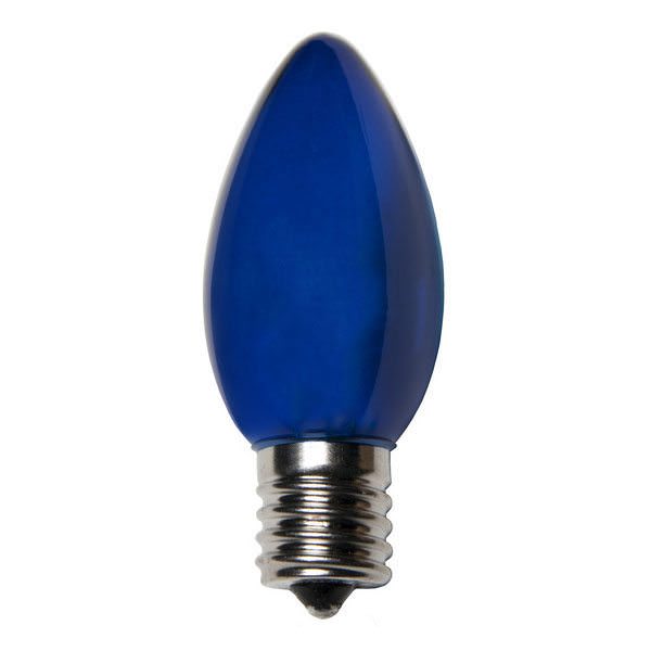 Blue C9 Transparent LED Light Bulbs - 25/BX - Display Sales
