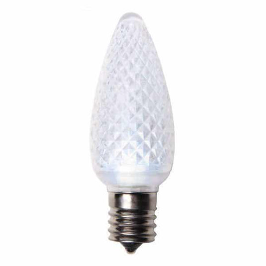 Crystal Cut Cool White C9 LED Christmas Light Bulbs