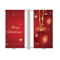 Merry Christmas & Ornaments - Pole Banner