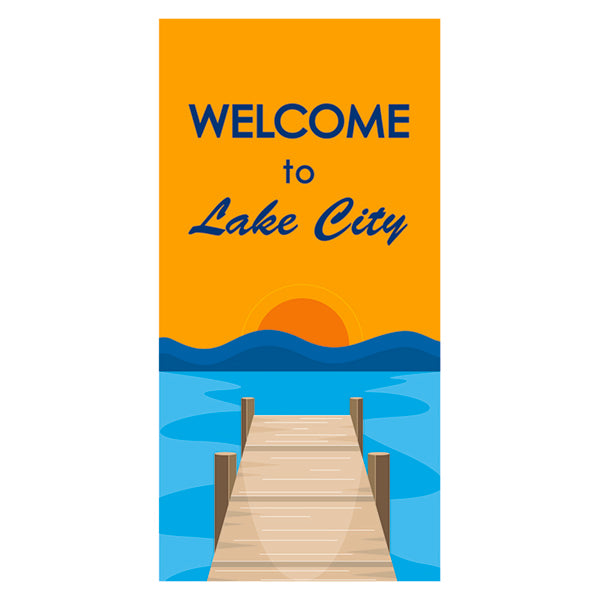 Dock Sunset - Pole Banner