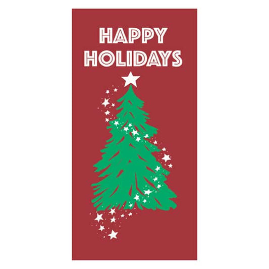 Evergreen Happy Holidays - Pole Banner