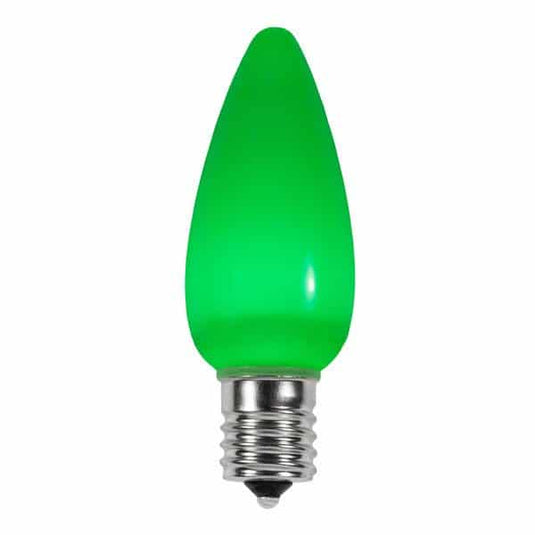 Ceramic Green C9 LED Christmas Light Bulbs