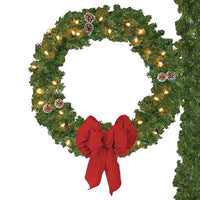 Pole-Mounted Christmas Wreaths