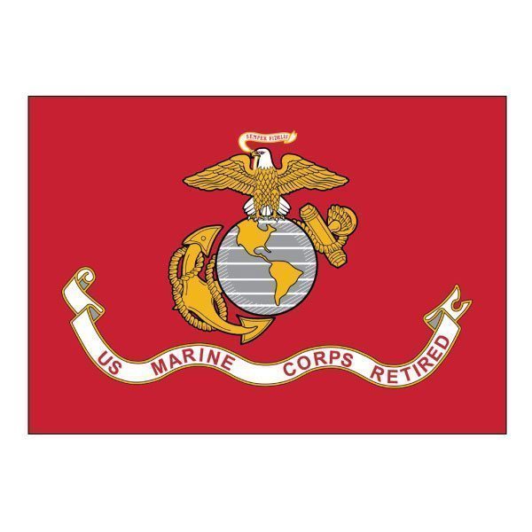 3' x 5' US Marine Corps Retired Flag - Nylon - Display Sales