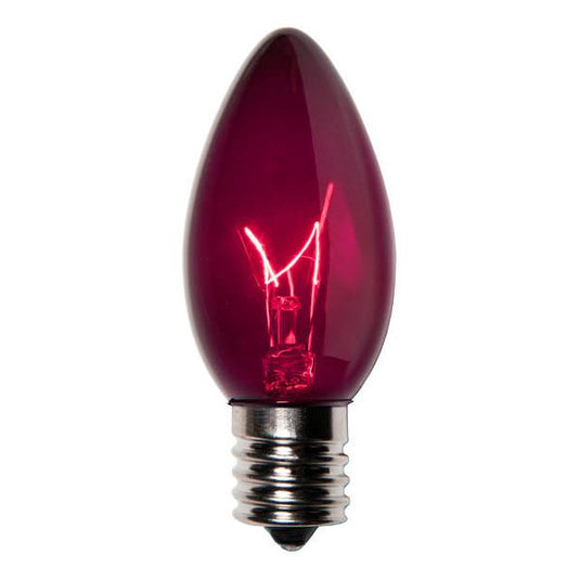Transparent Purple C9 Incandescent Christmas Light Bulbs
