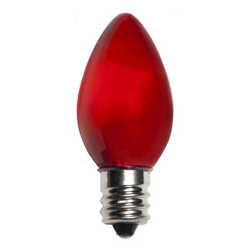 Transparent Red C7 LED Christmas Light Bulbs