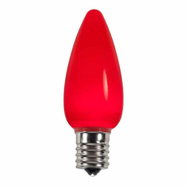 Ceramic Red C9 LED Christmas Light Bulbs