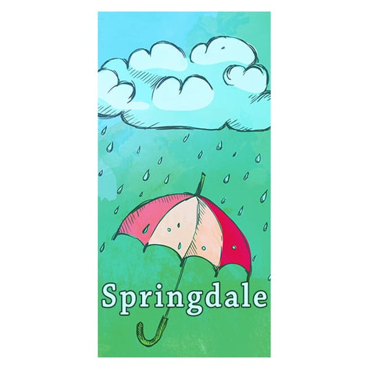 Spring Rain - Pole Banner