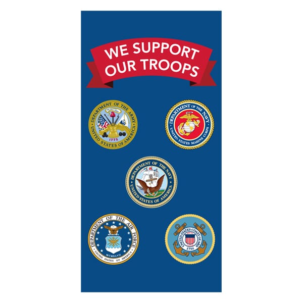 Support Our Troops - Pole Banner