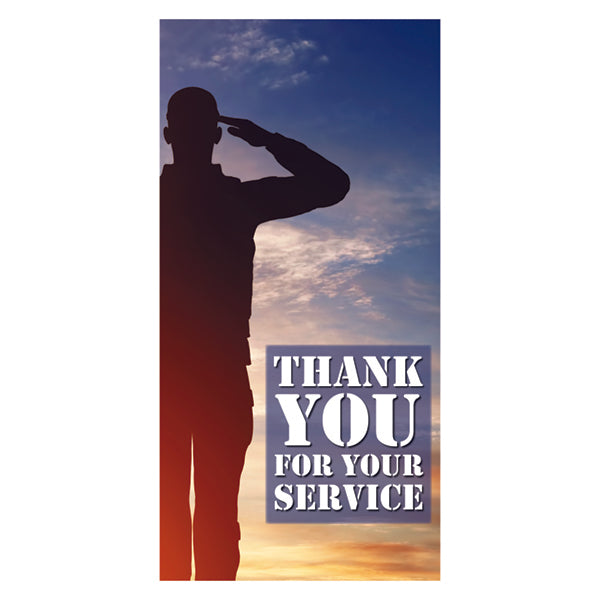 Thank You For Your Service - Pole Banner