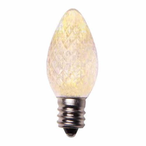 Crystal Cut Warm White C7 LED Christmas Light Bulbs