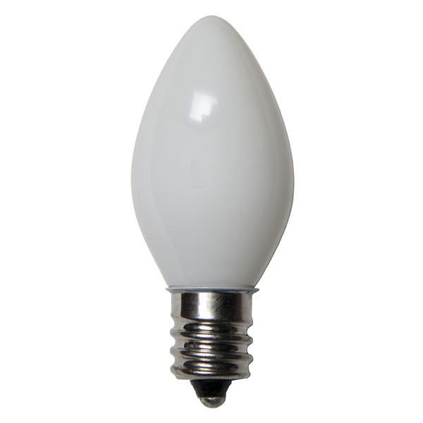 Ceramic White C7 Incandescent Christmas Light Bulbs