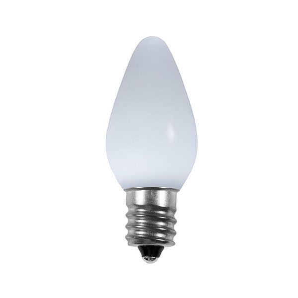Ceramic White C7 LED Christmas Light Bulbs