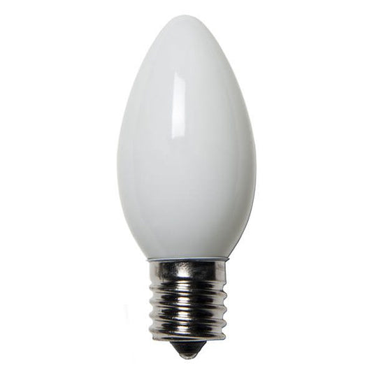 Ceramic White C9 Incandescent Christmas Light Bulbs