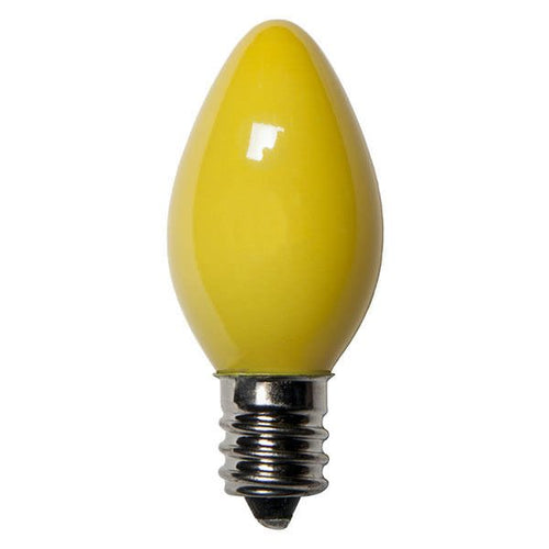 Ceramic Yellow C7 Incandescent Christmas Light Bulbs