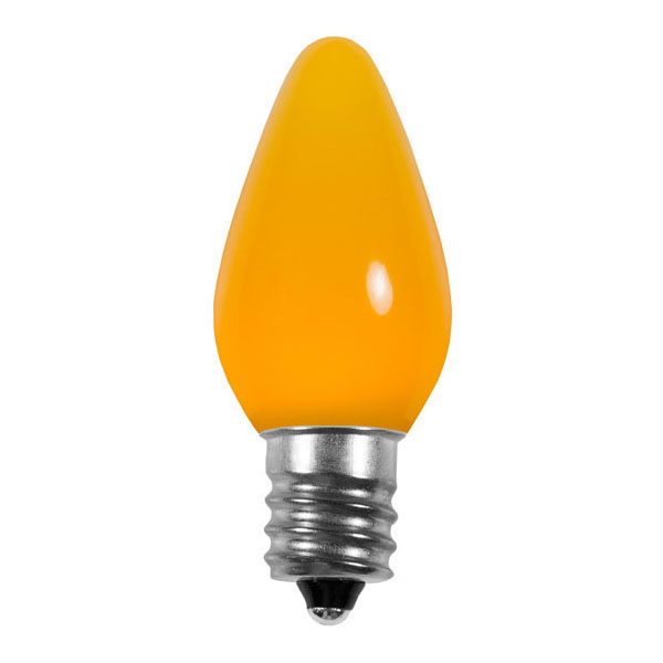 Ceramic Yellow C7 LED Christmas Light Bulbs