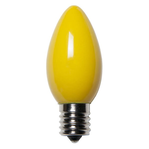 Ceramic Yellow C9 Incandescent Christmas Light Bulbs